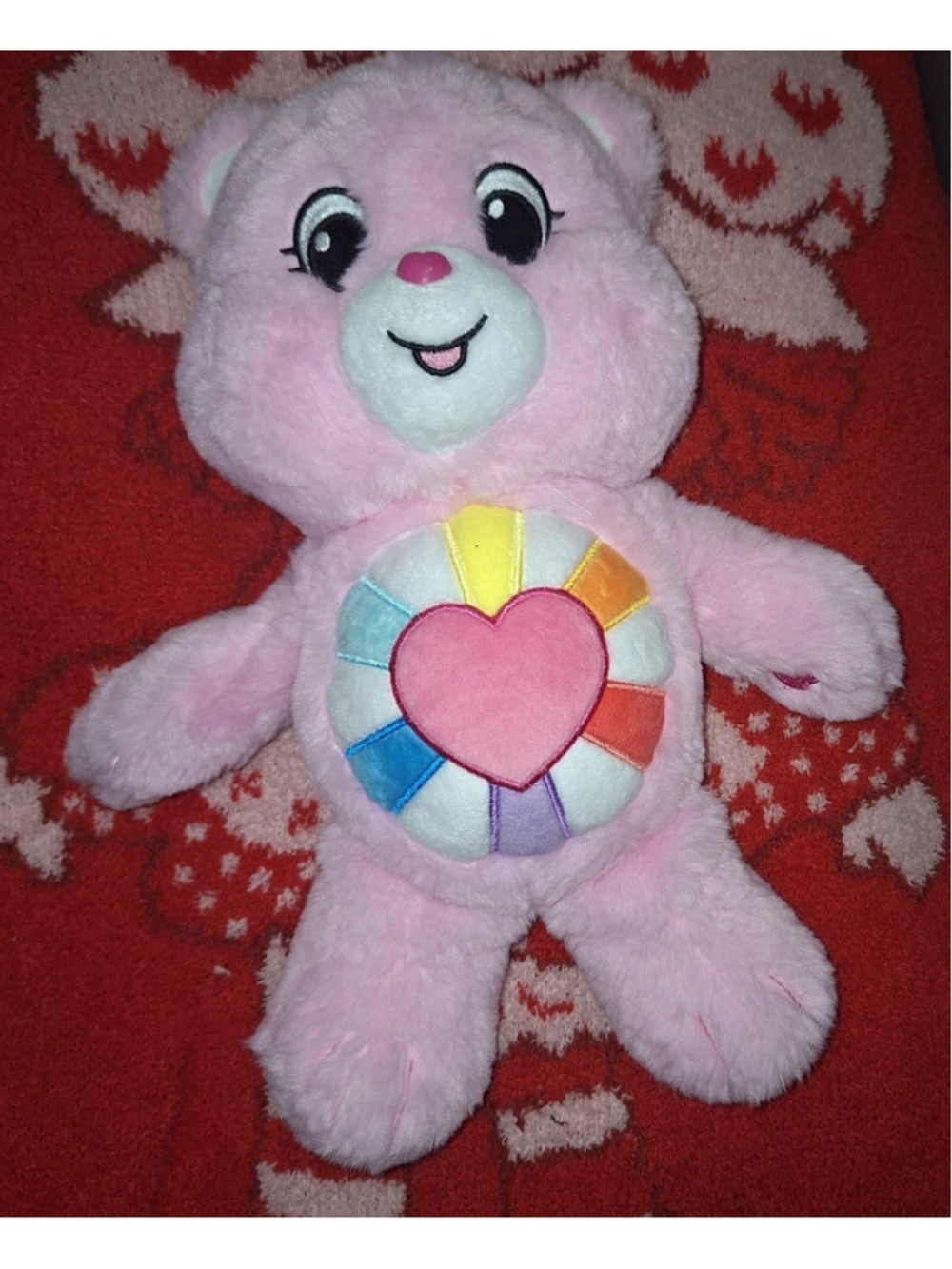 Care Bear Light Pink Hopeful Heart Plush 13 in.